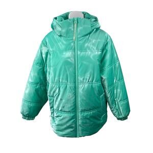 NEW ASOS 4505 Ski & Snow High Shine Quilted Long Sleeve Puffer Coat Jacket Sz 6
